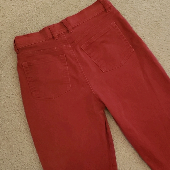 Vintage Passports Red Straight Leg Jeans - Picture 6 of 11